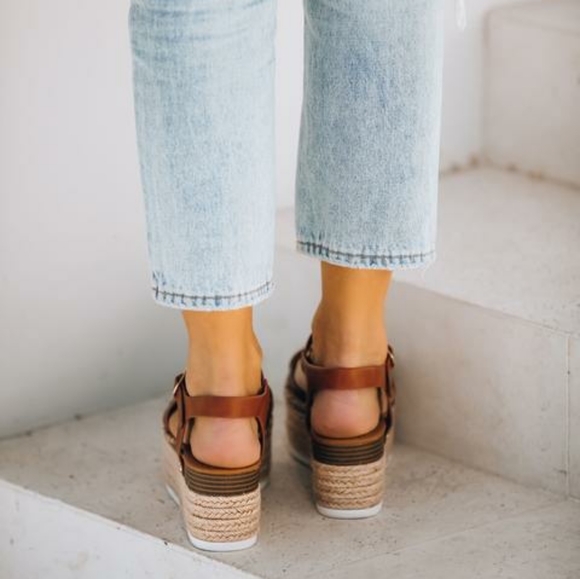 Faux Leather Espadrille Sandals - Picture 5 of 9